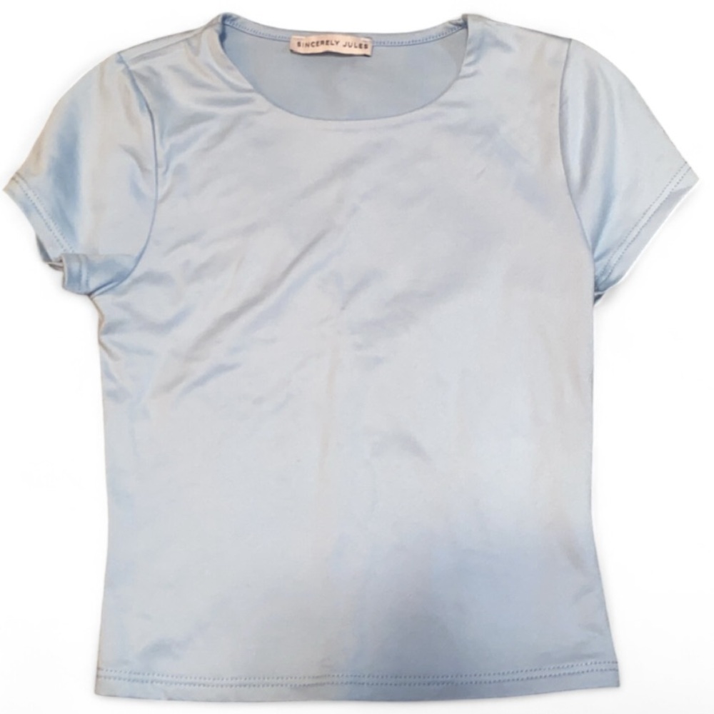 Sincerely Jules Blue Fitted Short Sleeve T-Shirt